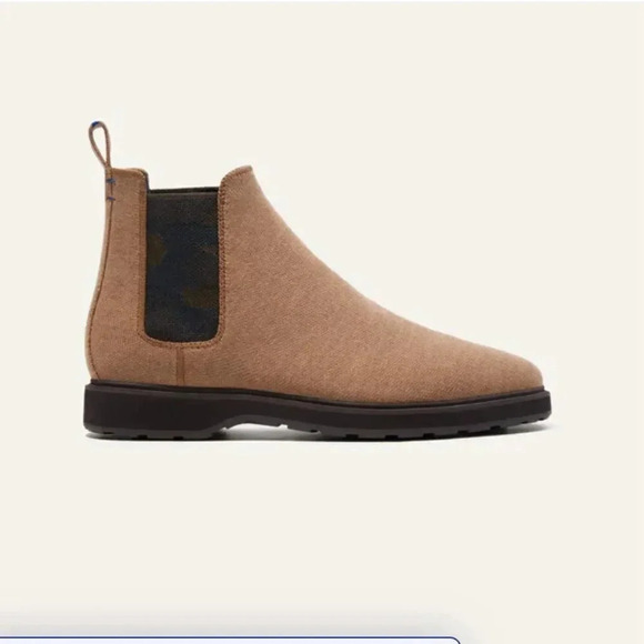 Rothys The Merino Chelsea Boots Ankle Boot Camouflage Camo Brown Tan Mens Size 8 - Picture 9 of 9